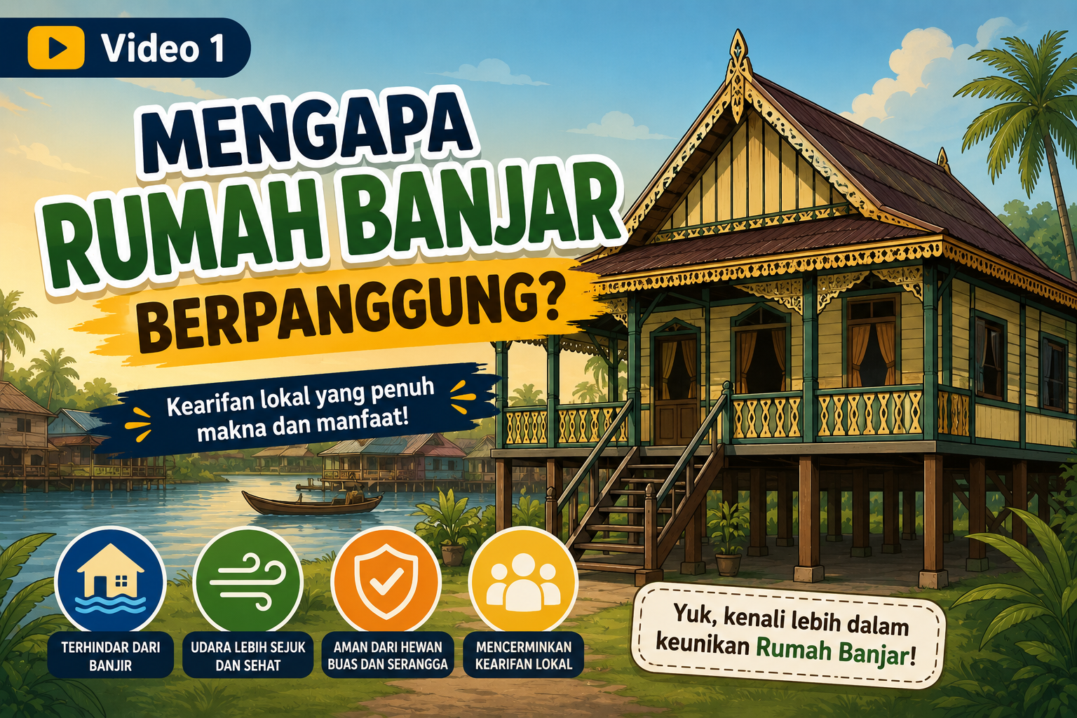 Video: Mengapa Rumah Banjar Berpanggung?